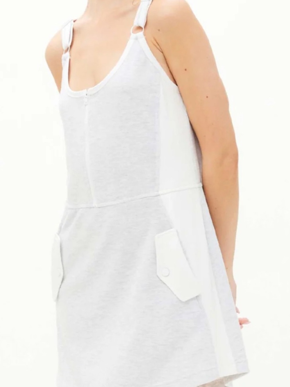 ILLA ILLA White Tank Tunic with Pocket Tabs